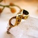 Infinity Ring xoxo Brass Ribbon Infinity symbol Sterling Silver Beaded Ring - made to order in your finger size
