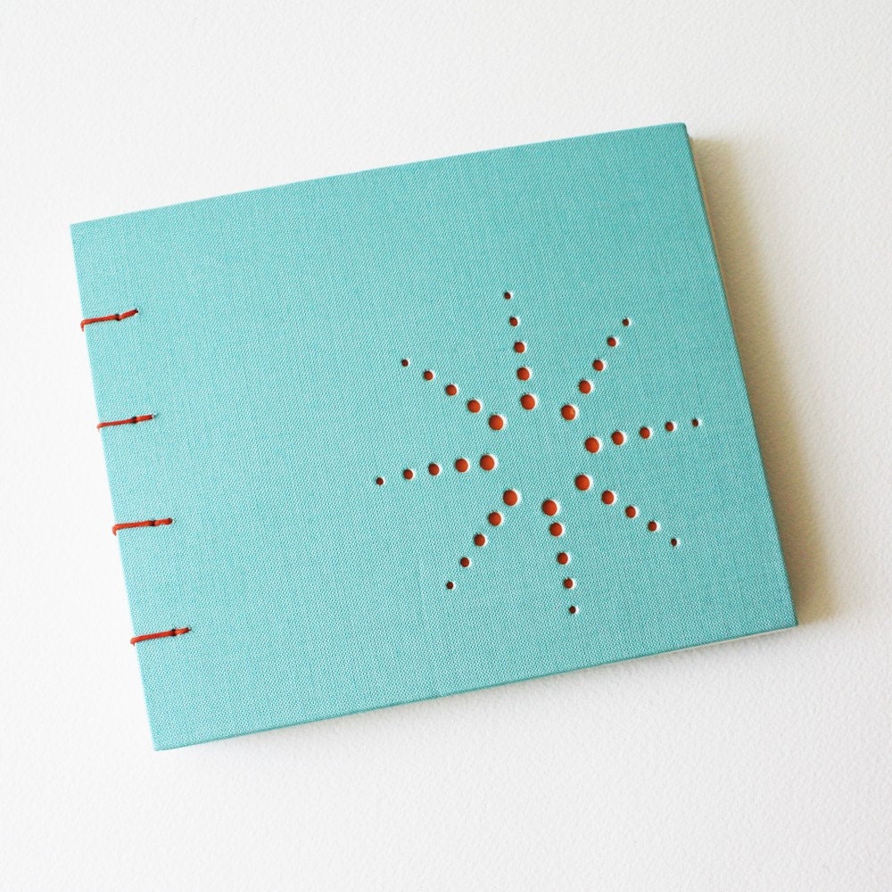 burst design blank journal ... aqua
