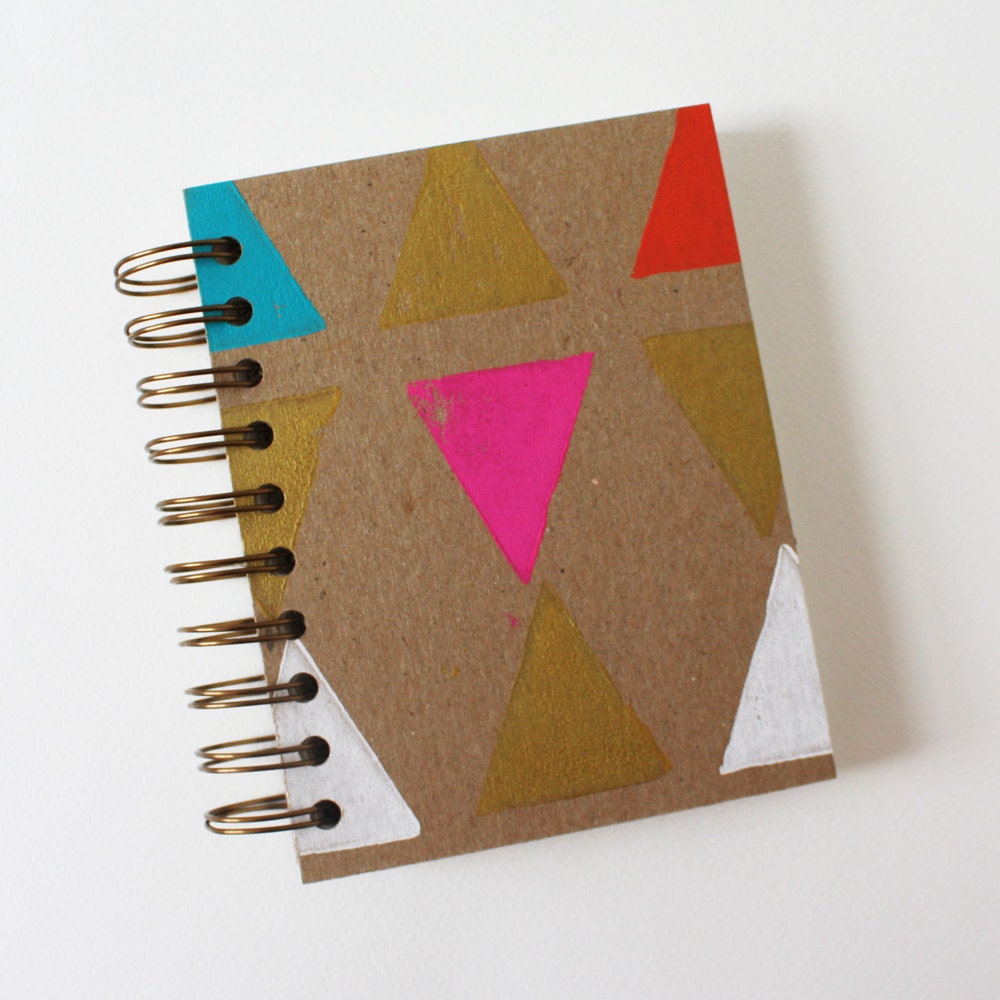 small triangle notebook no. 1 ... white, gold, orange, magenta, cyan