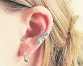 Wire Ear Cuff - Sea Green