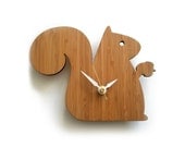 Modern Baby Clock - Squirrel