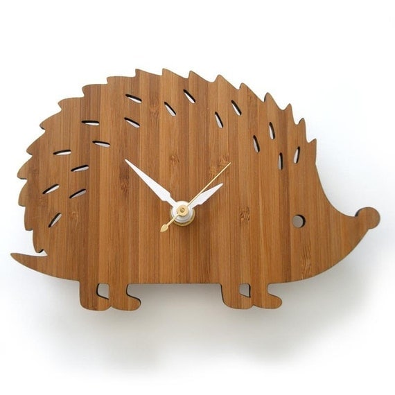 Modern Baby Clock - Hedgehog
