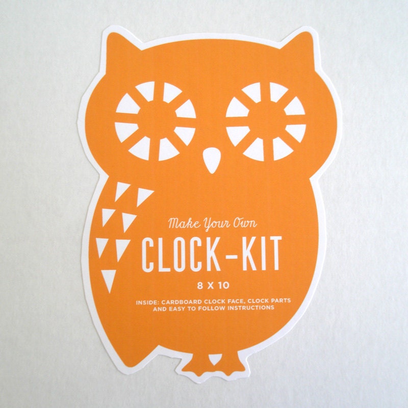 Cardboard Clock Kit - Buddy Owl SALE