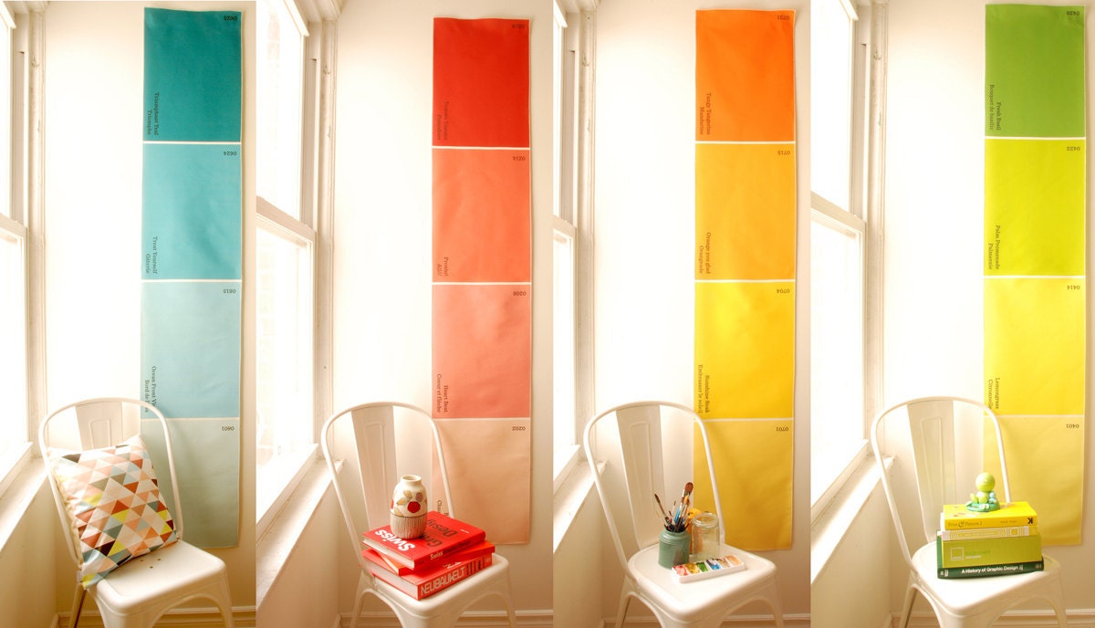 Paintchip Table Runner Linen Cotton - Treat Yourself - 6ft long
