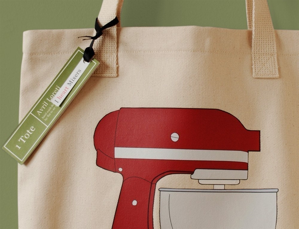 I heart Mixers Tote - Red
