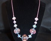 Lampwork Glass Necklace: Candied Dreams