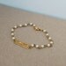 its my big day custom pearl chain bracelet SILVERTONE