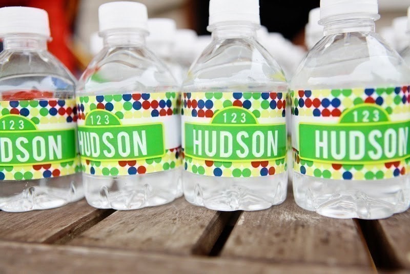Sesame Street birthday party printables, stickers, water bottle labels and tags