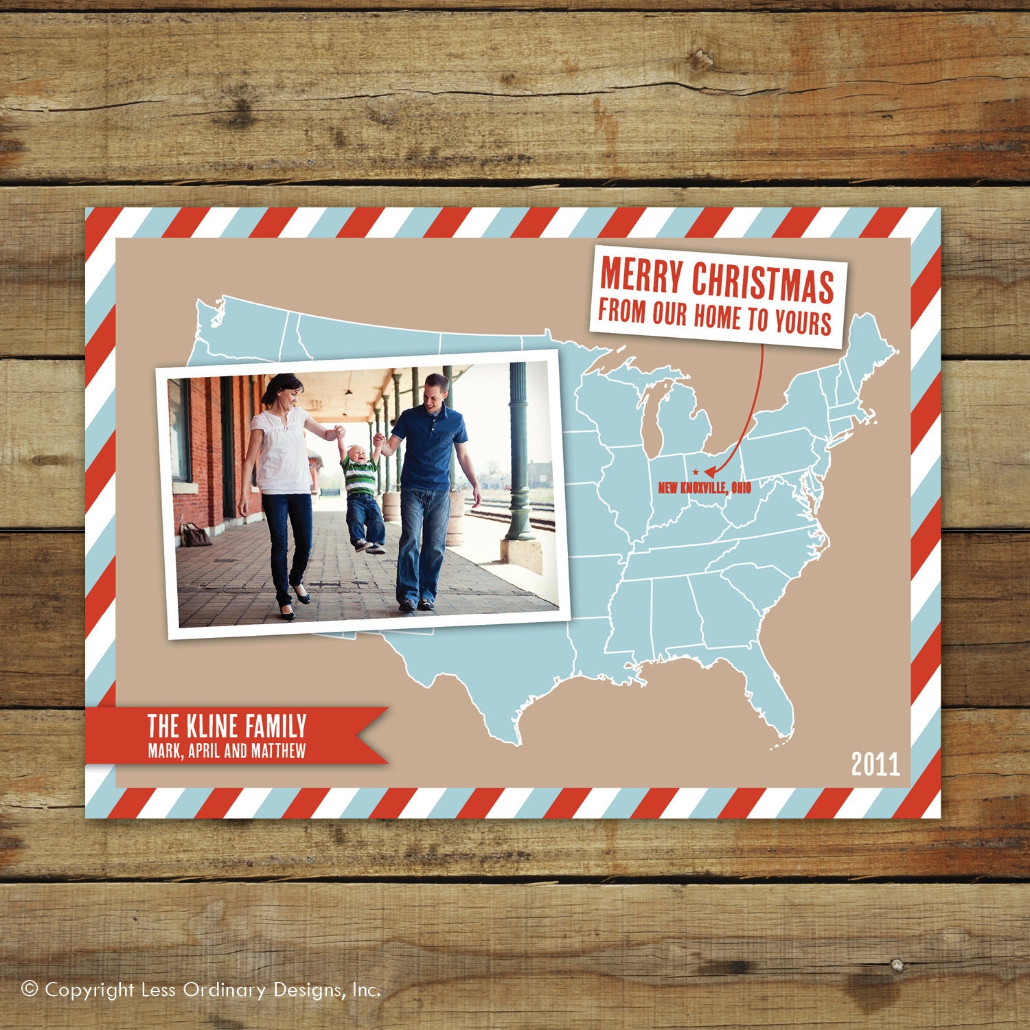 Map photo moving announcement, customized with your location
