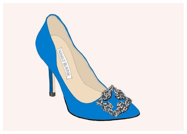 Blue Manolos Pink... Small