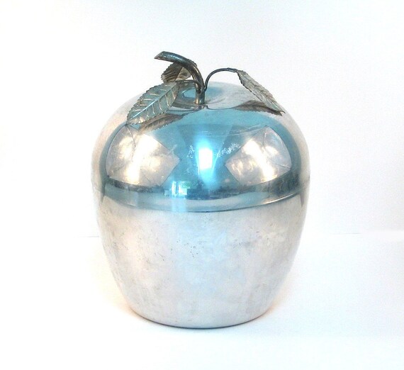 Vintage Apple Ice Bucket Made in Italy Stainless by