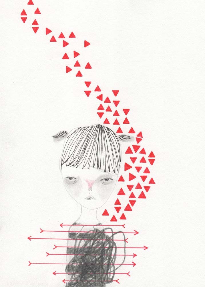 drawing illustration original girl pencil-scramble