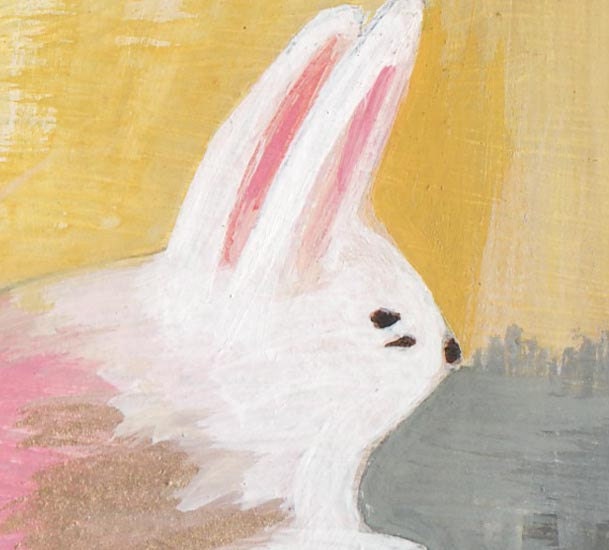 original small painting illustration - the bunny