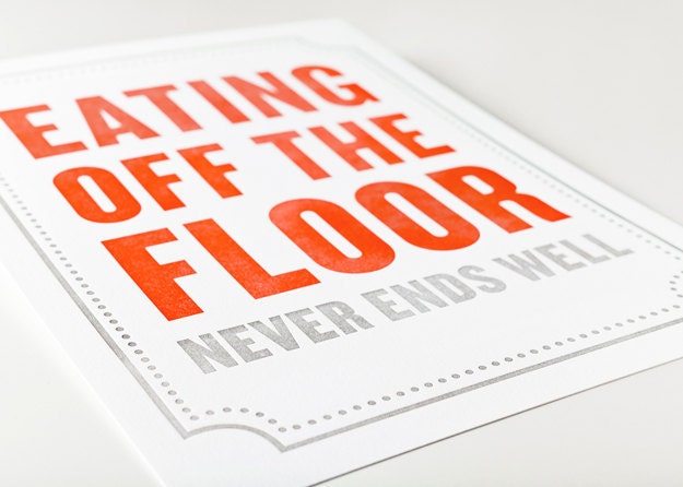 Eating Off the Floor Print