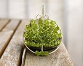 Statement jewelry Tree of Life necklace Peridot necklace sterling silver pendant - lime green Peridot jewelry woodland Wicca wood forest oht