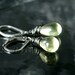 Rustic earrings Lemon Quartz earrings oxidized blackened sterling silver - Women autumn fall fashion yellow lime green jewel stones - Eliza