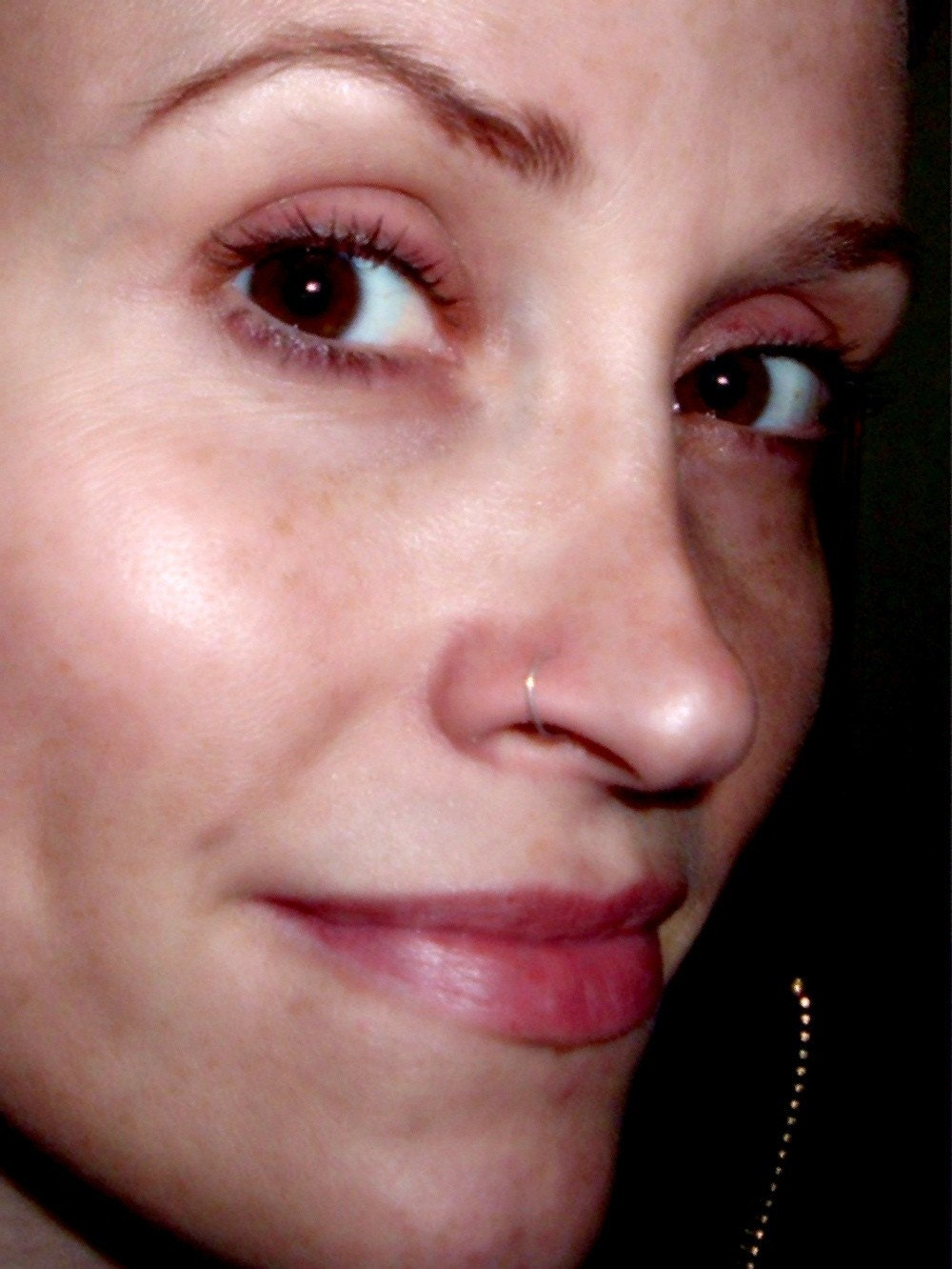 14K Solid White, Rose, Yellow Gold Nose Ring / Free US Shipping