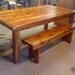 Farm dining table from reclaimed pine