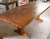 Farm Table With Trestle made from Salvaged boards
