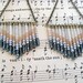 Free Shipping - After Midnight Chevron Seed Bead Earrings - Gunmetal, Silver, Nude