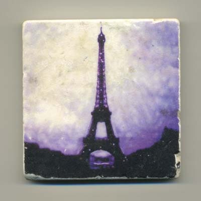 Purple Eiffel Tower Original Coaster