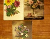 French vintage postcards (flower theme)