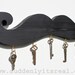 black mustache key hook
