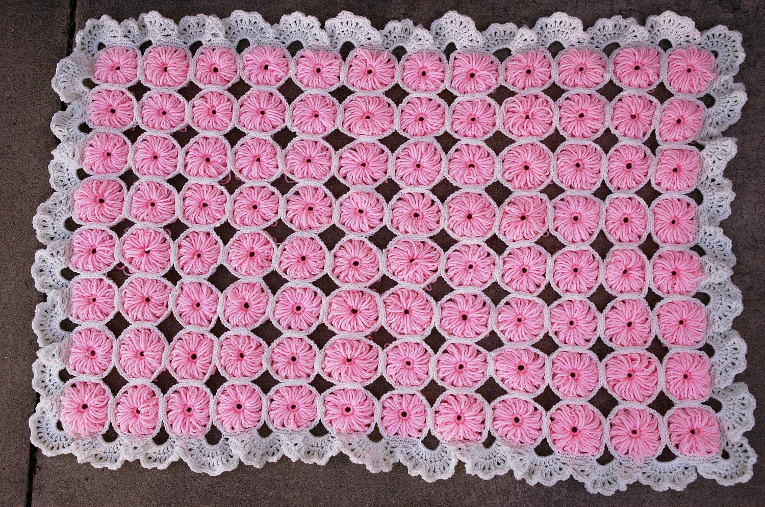 Vintage Crochet Baby Blanket Pattern PDF by juliebell on Etsy