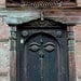 Buddha Eyes on Bhaktipur NEPAL Wooden Door - BLANK 5 X 7 NOTECARD frameable Art Photo with Free Origami Crane - Stationery Note