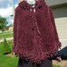 Knitted Patons Bohemian Yarn Hooded Poncho