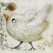 White Bird  on 5x5 Canvas Print Block - Bird Portrait - Still life - Wall Art - Home Decor