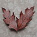 Autumn Oak Leather Leaf Barrette In Earthy Browns