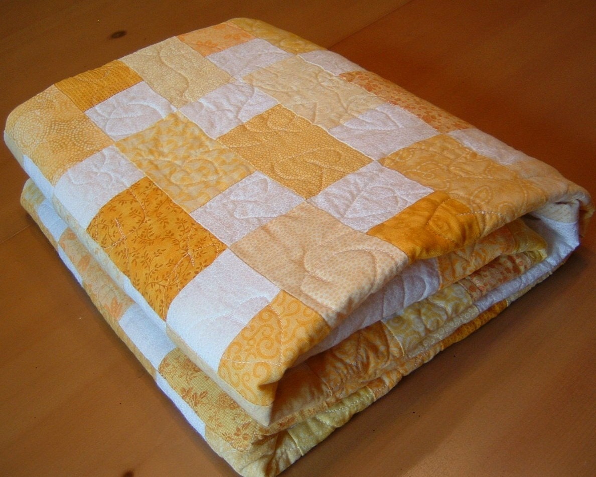 Baby, Toddler or Lap Quilt - Yellow Brick Road