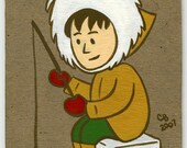 Small Painting - Ice Fishing