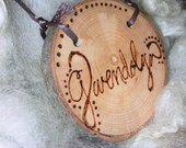 Personalized Childrens Natural Wooden Branch Necklace or ornament