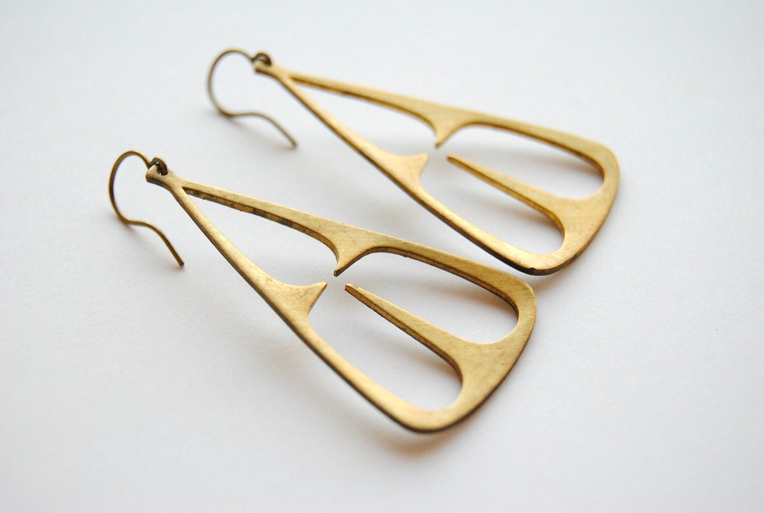 RESERVED for EMILY - Tribal Triangle Earrings - Handmade Jewelry - Free Shipping in the US