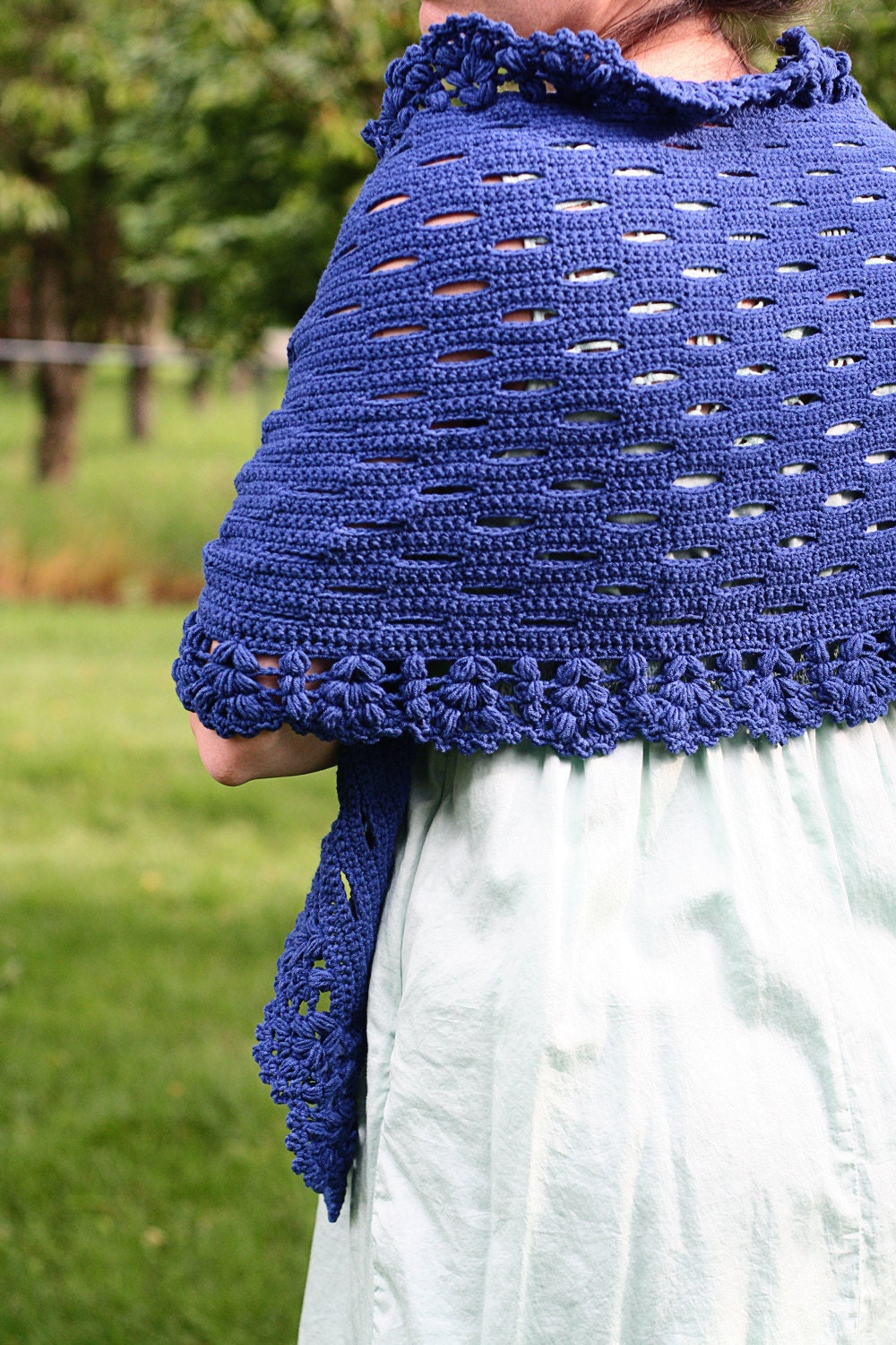 Bright Blue ''Melody'' Shawl