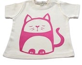 Contented Cat Organic Cotton Baby T Shirt