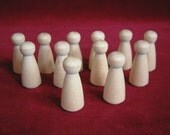 12 No. 2 Small Angel or Girl Doll Peg Unfinished Hardwood