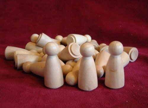 Bulk Pack of No. 2 Small Angel Peg People, (25)