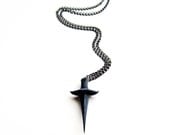 Dagger Necklace, Knife necklace, Modern necklace, cool jewelry, weapon accessory, goth jewelry, black dagger