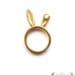 Gold Bunny Ears Ring, bunny ring, animal ring, cute ring, Kawaii ring, rabbit ears, hare, ears ring, animal jewellery, whimsical jewelry