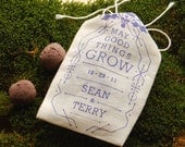 Custom Seed Bomb Wedding Favors - Eco Friendly Outdoor Garden Woodland Wildflowers White Pink Cosmos Red Poppies