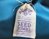Wildflower Seed Bombs - Pacific Northwest Bird Bee and Butterfly Friendly DIY Guerilla Gardening Seeds Seed Balls