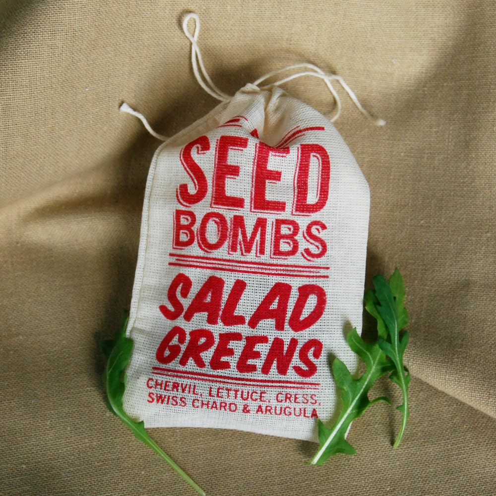 Seed Bombs - Edible Salad Greens for Easy and Fresh Farm to Table Indoor or Outdoor Gardening