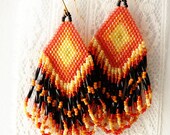 Fringe Benefits - Bead Woven Earrings