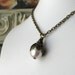 SALE - Victoria Dark Romance White Pearl Boho Chic Antiqued Brass Necklace