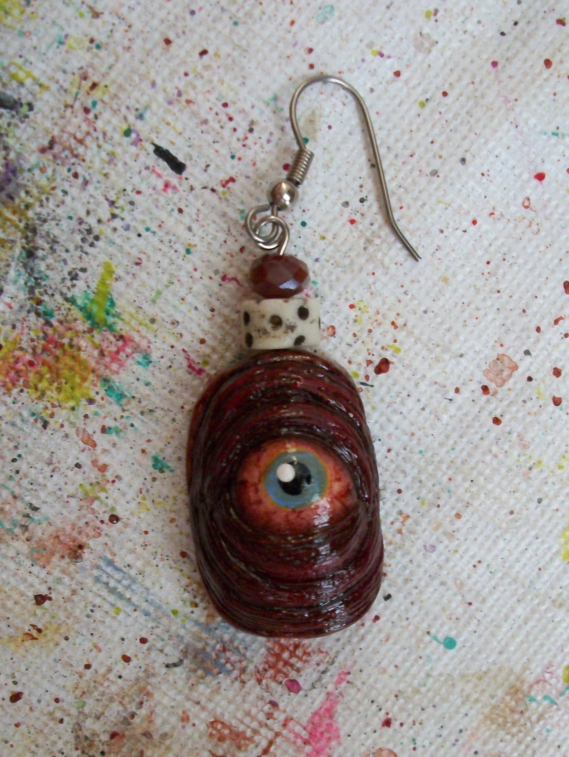 Eye See You  ZombieHead Earring