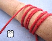Red Jute - 10 yards - Twine - Hand Dyed Ribbon
