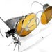 Vintage AMBER TINT Steampunk Goggles Glasses from WILLSON with MESH Side Shields - TOTALLY COOL 1800s SPECTACLES STYLE - MINT CONDITION - edmdesigns Special Offer